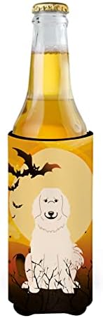 Caroline's Treasures BB4349MUK Halloween Great Pyrenese Ultra Hugger for Slim cans, Can Cooler Sleeve Hugger Machine Washable Drink Sleeve Hugger Collapsible Insulator Beverage Insulated Holder,