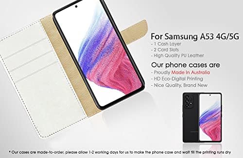 За Samsung A53, За Samsung Galaxy A53 5G, Дизајниран Флип Паричник Телефон Случај Покритие, A21095 Цвет Вилинско Коњче 21095