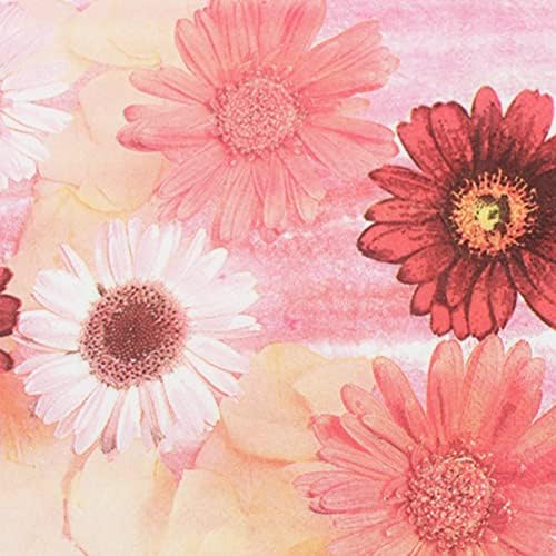 Upkoch 120 парчиња цветни фаворити годишнина од салфетка в Valentубена дневна слика Користете ги садот за украсување хартија боја за еднократна употреба цвет роденден ча?