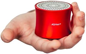 Mini Bluetooth звучник со вклучен случај - преносен безжичен Bluetooth звучник 10+ часа игра - црвено