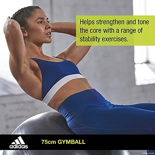 Adidas Gymball - Вежба топка со двојна текстурална површина што не се лизга за максимална зафат - за јадрото тренинг, подобрување