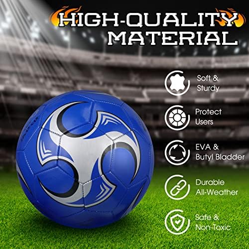 12 пакувања фудбалски топки за тинејџерски спортски фудбалски топка за возрасни со пумпа кул фудбал за тинејџерски возрасни надворешни спортови за обука на игри ма