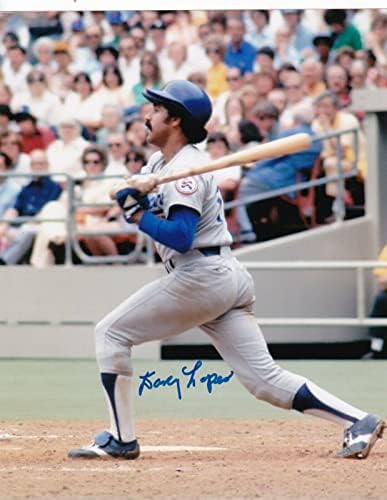 Дејви Лопес Лос Анџелес Доџерс Акција потпишано 8x10 - Автограмирани фотографии од MLB
