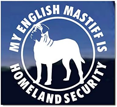 Мојот англиски Мастиф е Домашна Безбедност Куче Винил Прозорец Авто Налепница Налепница