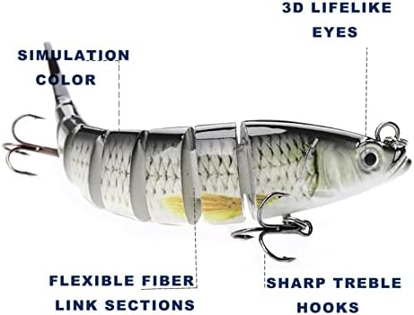 Комплет за ламби за риболов Seavey Topwater го привлекува риболов мами бавно тонење на пливање мами мулти споени пливање （кутија