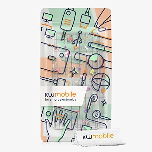 Kwmobile Clear Cast Компатибилен Со Google pixel 6a - Телефон Случај Мека Tpu Капак-Диви Цвеќиња Винова Лоза Разнобојни/Транспарентни