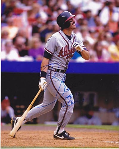 СИД БРЕМА Атланта Бравес 1991-92 НЛ Шампион Акција потпишано 8x10 - Автограмирани фотографии од MLB