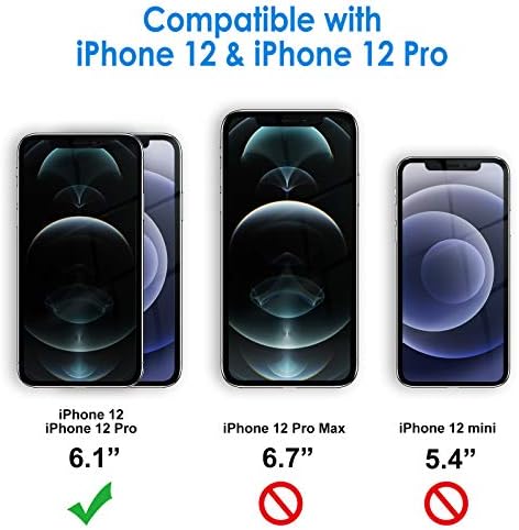 Џетех Силиконски Случај за iPhone 12/12 Pro 6.1-Инчен, Свилен Мек Допир Целосно Тело Заштитен Телефон Случај, Шок-Отпорен Капак