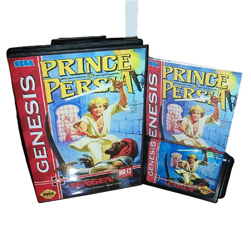 Адити Принц од Персија САД Корица со кутија и прирачник за Sega Megadrive Genesis Video Game Console 16 бит картичка