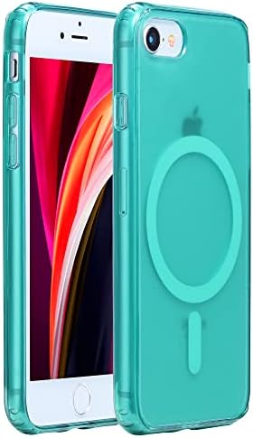 Тиговос Магнетна Телефонска Кутија за iPhone SE 2022/iPhone SE 2020/Iphone 8 Случај Со Magsafe Безжично Полнење Заштитно Куќиште Отпорно на Удари за iPhone 8 SE 2 SE 3 ,Green