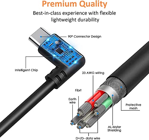Уживајте го надградениот кабел за врска 16ft, USB 3.2 Gen1 C до кабел, голема брзина со засилувач на сигнал, брзо полнење USB