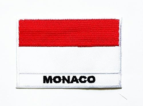 Nipitshop Закрпи Монако Земја Национално Знаме Железо На Везени Печ Знаме Национален Амблем Лепенка За Маица Фармерки Здолниште