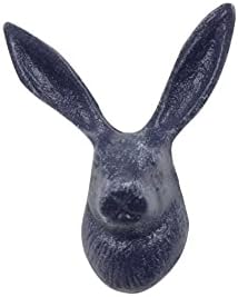 Рачно Изработен Наутички Декор Рустикален Темно Сино Леано Железо Декоративна Кука За Зајаци 5