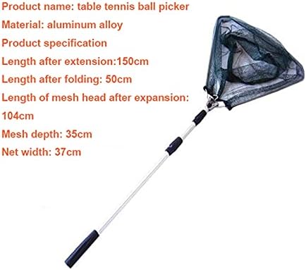 Телескопски топка за тенис на табели HB1 Телескопски 3-парчен алуминиумски пол нето-пинг-топка за подигање на топката за избирање