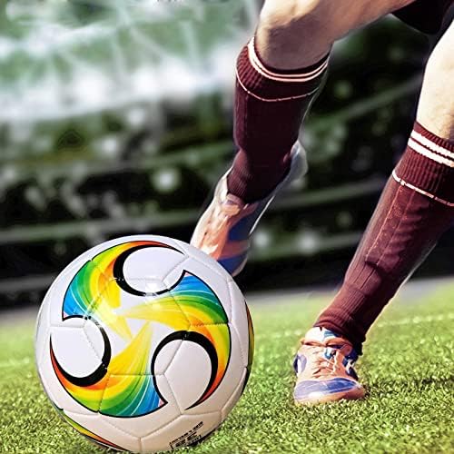 Фудбалска топка Абаџи Шарена големина 2,3,4,5 ПУ површина тесна ткаена живописна боја со пумпа и игла погодна за вежбање за