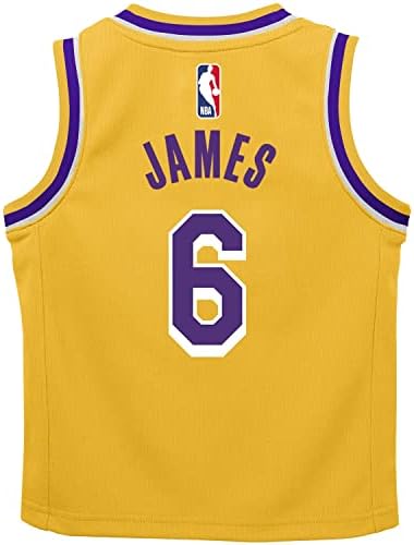 Леброн Jamesејмс Лос Анџелес Лејкерс НБА Момци Деца со 4-7 Јолта икона издание играч Jerseyерси