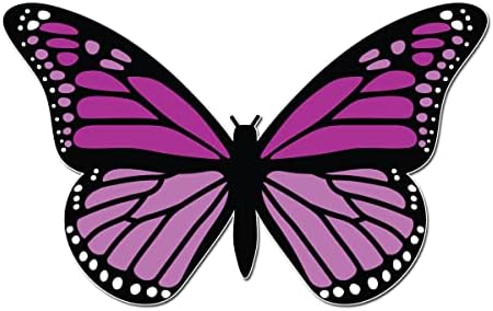Млечни кригла дизајнираат убава розова монарх пеперутка 3 инчи целосна боја винил декларација