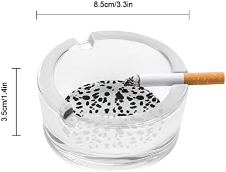 Далмајанска шема на кожата стаклени пепелници за цигари за ветровито ѓубре може да печати фенси фиоки за пепел за домашна канцеларија