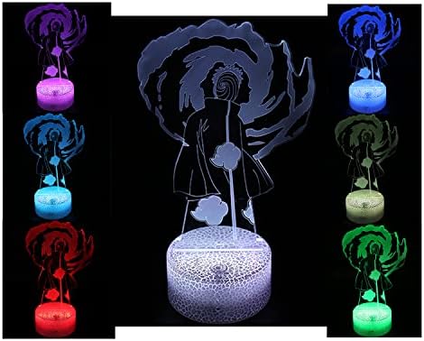 3д Аниме Ноќна Светилка ЗА Илузија ПРЕДВОДЕНА Од Светлина и 16 Декор За Промена На Бојата Светилка За Спиење Со Далечински Управувач,