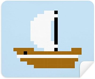Лето Плови Брод Море Пиксели Чистење Крпа Екран Почиста 2 парчиња Велур Ткаенина