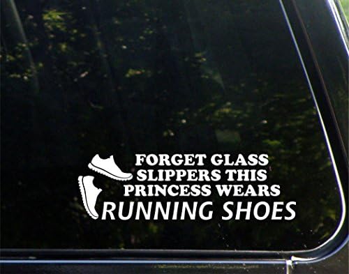 Заборавете На Стаклените Влечки Оваа Принцеза Носи Чевли За Трчање-За Автомобили Смешни Автомобил Винил Браник Налепница Прозорец