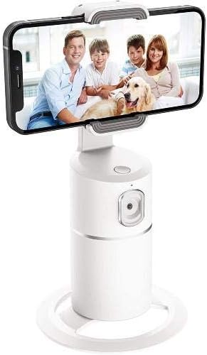 Штанд на Boxwave и монтирање компатибилен со Motorola G62 5G - PivotTrack360 Selfie Stand, Pivot Stand за следење на лицето