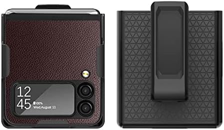 Телефонски патент на паричникот Телефонски флип куќиште компатибилен со Samsung Galaxy Z Flip 4 Holder Case, Hoolter Case Supper