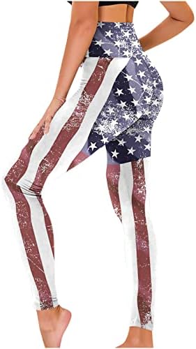 Денот на независноста женски хеланки со високи половини со долги панталони џогер спорт случајна пантолона за џемпери