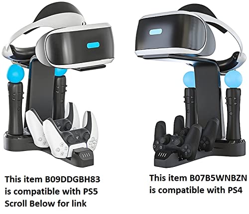 Стенд за полнење на Skywin VR - штанд за полнење PSVR за да го покаже, прикажува и наполнува вашиот PS4 VR
