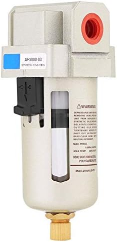 Компресиран филтер за честички на воздухот, AF3000-03 G3/8 '' во линија за филтрирање на вода за влага во вода, десекунтална