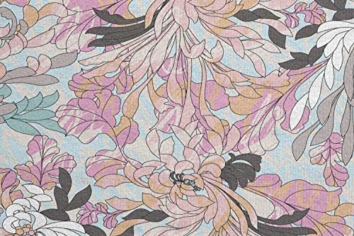 Ambesonne Floral Yoga Mat крпа, композиција на цвеќиња од астер на бледо сина позадина, нелизгање на пот-абсорбента јога пилатес,