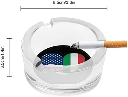 Loveубовта да биде италијанско-американски убаво во форма на дебело стакло пепелници класичен тркалезен држач за цигари канцеларија