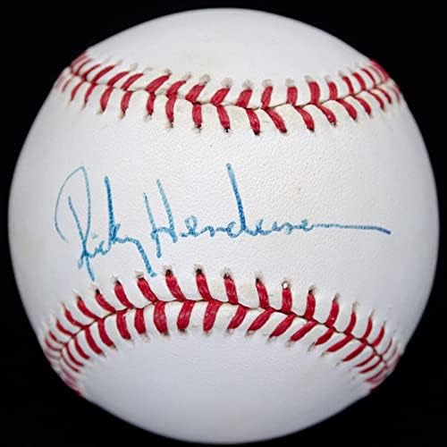 Рики Хендерсон потпиша автограмиран OAL Baseball JSA COA - автограмирани бејзбол