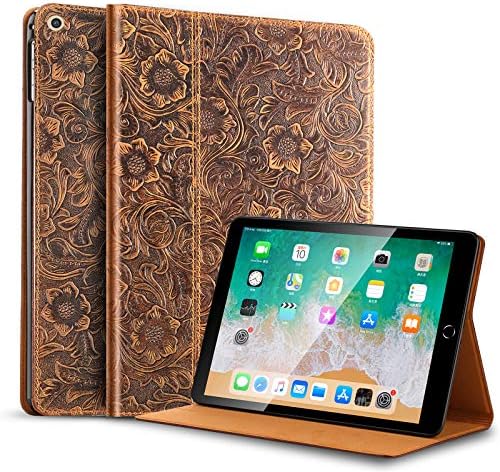 Gexmil iPad Mini 5 Case, Cowhide Folio Cover Mini 4 за iPad 7,9 инчен оригинален кожен случај, исто така се однесува на iPad mini5/4/3/2/1