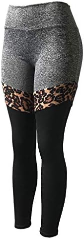 Хелеги за тренингот на Грефер за жени, панталони за крпеница во боја на леопард - модни високи половини