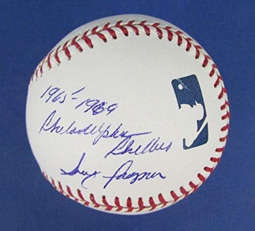 Гери Вагнер Фили потпиша/испишана „1965-1969 Фили“ ОМЛ Бејзбол 122968 - Автограмски бејзбол