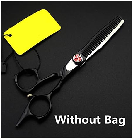 Ножици за црни фризери 440C тресок исечени берберски ножици за сечење на ножици за ножици за коса