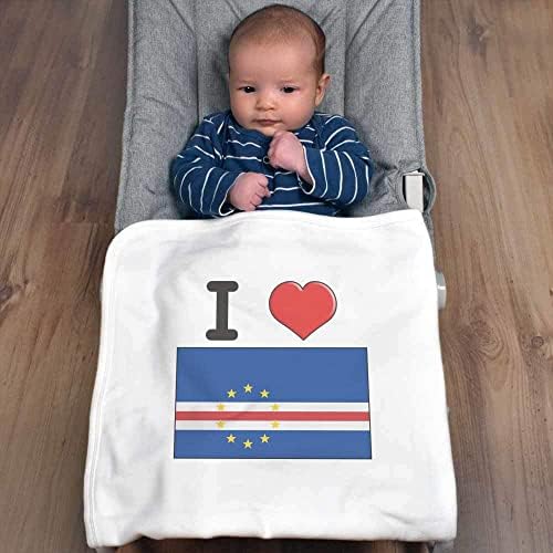 Азиеда „Јас го сакам Кејп Верде“ памучно бебе ќебе / шал