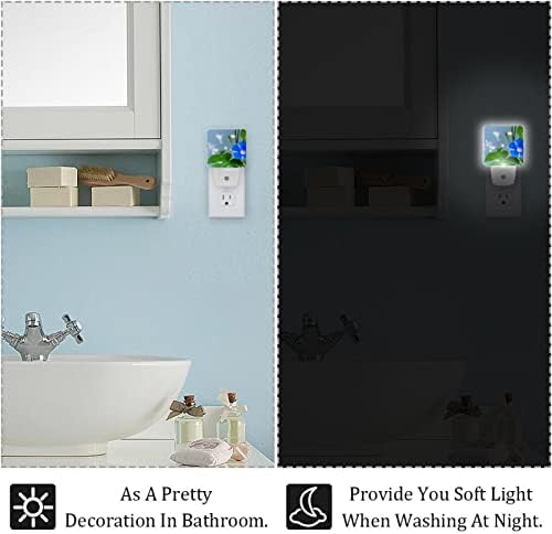 Цветен приклучок во ноќно светло автоматско затемнето LED ноќни светла, светли ноќни светла за детска соба во спална соба тоалет