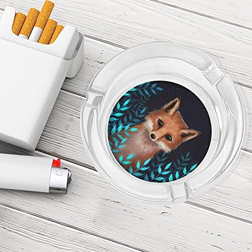 Симпатична лисица цигари пушачи стаклени пепелници за пепел за таблета за домашни таблети