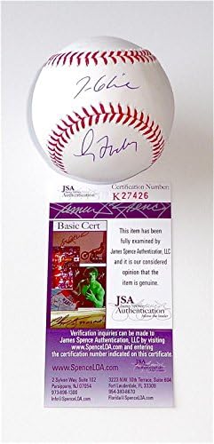 Грег Маддукс и Том Главин Хравес потпишаа мајор лига Бејзбол JSA COA K27426 - Автограмски бејзбол