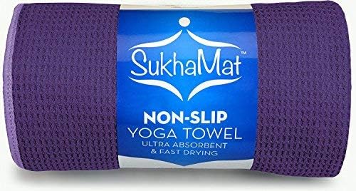 Sukhamat топла јога пешкир Леплива ткаени ткаенина со големина на јога -пешкир, ултра апсорбирачки, брзо сушење, Bikram/ashtanga/топла