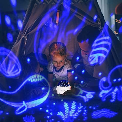 Fugui Night Light For Kids 2 in 1 подароци со еднорог Унирог играчки за девојки еднорог ноќно светло 360 степени ротирачки ноќен
