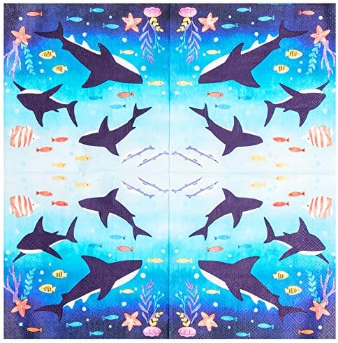Салфетки Од Хартија од ајкула За Материјали За Роденденска Забава