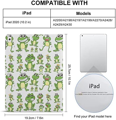 Зелени жаби смешни лица Смешно куќиште компатибилен за iPad 2020/iPad Pro 2020/iPad Pro 2021/iPad Air4/Air5/iPad 2020 Air 4 Заштитен случај со држач за молив