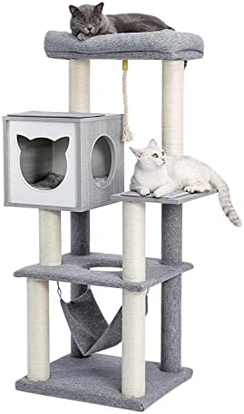 Мјвдп Мачка Маче Гребење Пост Дрво Со Играчка Глувчето Највисоко Ниво Кревет За Релаксирачки Нула Сисал За Играње