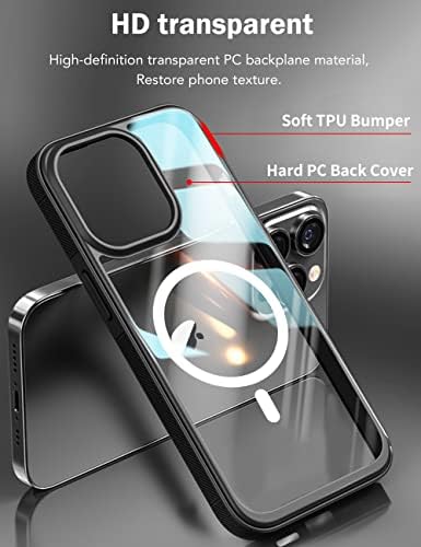 Случај За Магнетски Дизајн на Quikbee за Iphone 14Plus [Sgs Воена Отпорна на Удари] [20w Супер Магнетски Компатибилен Со magsafe