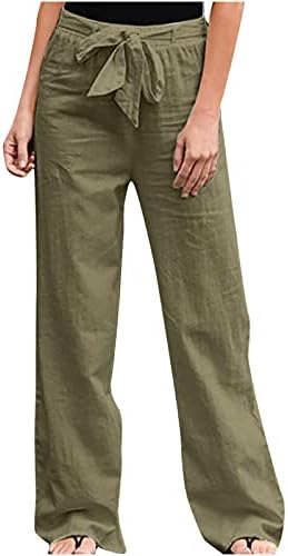 Panенски панталони со цврста боја постелнина со панталони, панталони со панталони со есенски панталони, плус големина ropa de mujer