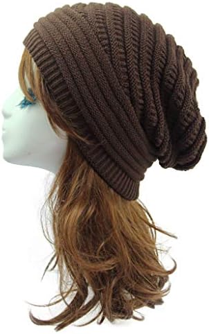 Капчиња плетени преголеми капаче од капаче, жени, мажи жени слаби топли капи за есенска зима на отворено цврсти капи.