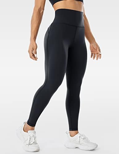 Енсус со висока половината компресија хеланки со џебови за жени тренинг контрола на стомакот Атлетски салата јога панталони